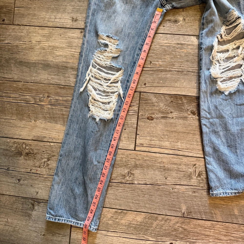 PISTOLA High Rise Straight Leg Jeans Distressed Blue‎ Size 26 - Picture 9 of 9